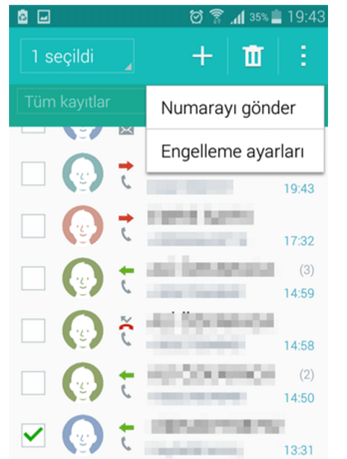 Android Cihazlar'da SMS Engelleme, Çağrı Engelleme